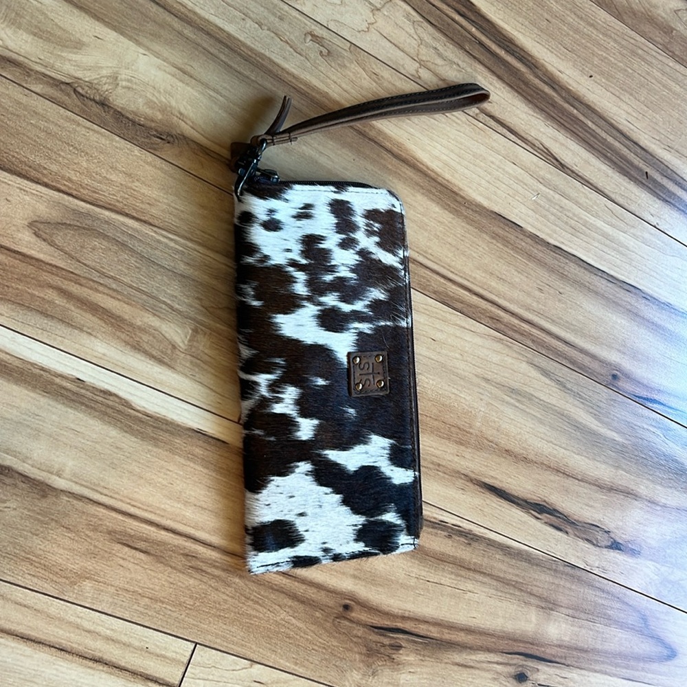 STS leather cowhide clutch